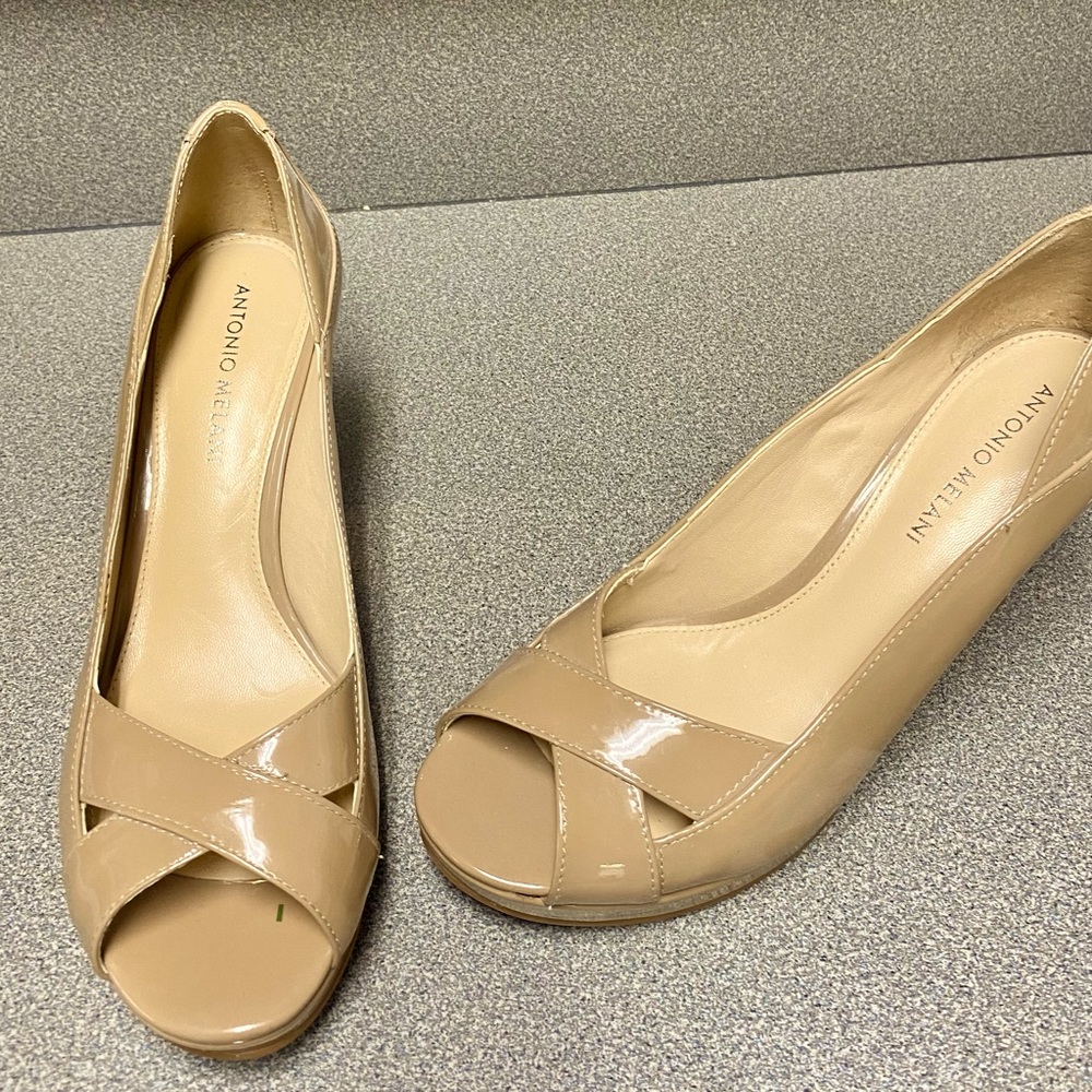 Antonio Melani Nude Open Toe Pump